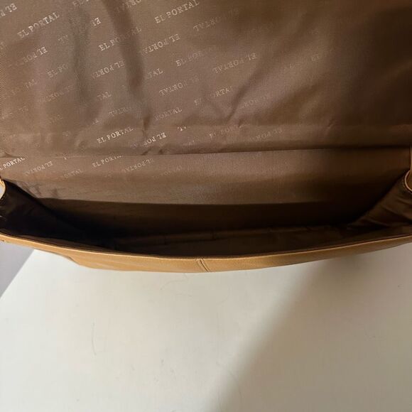 El Portal Tan Leather Bag/Lap Top Holder - Picture 9 of 13